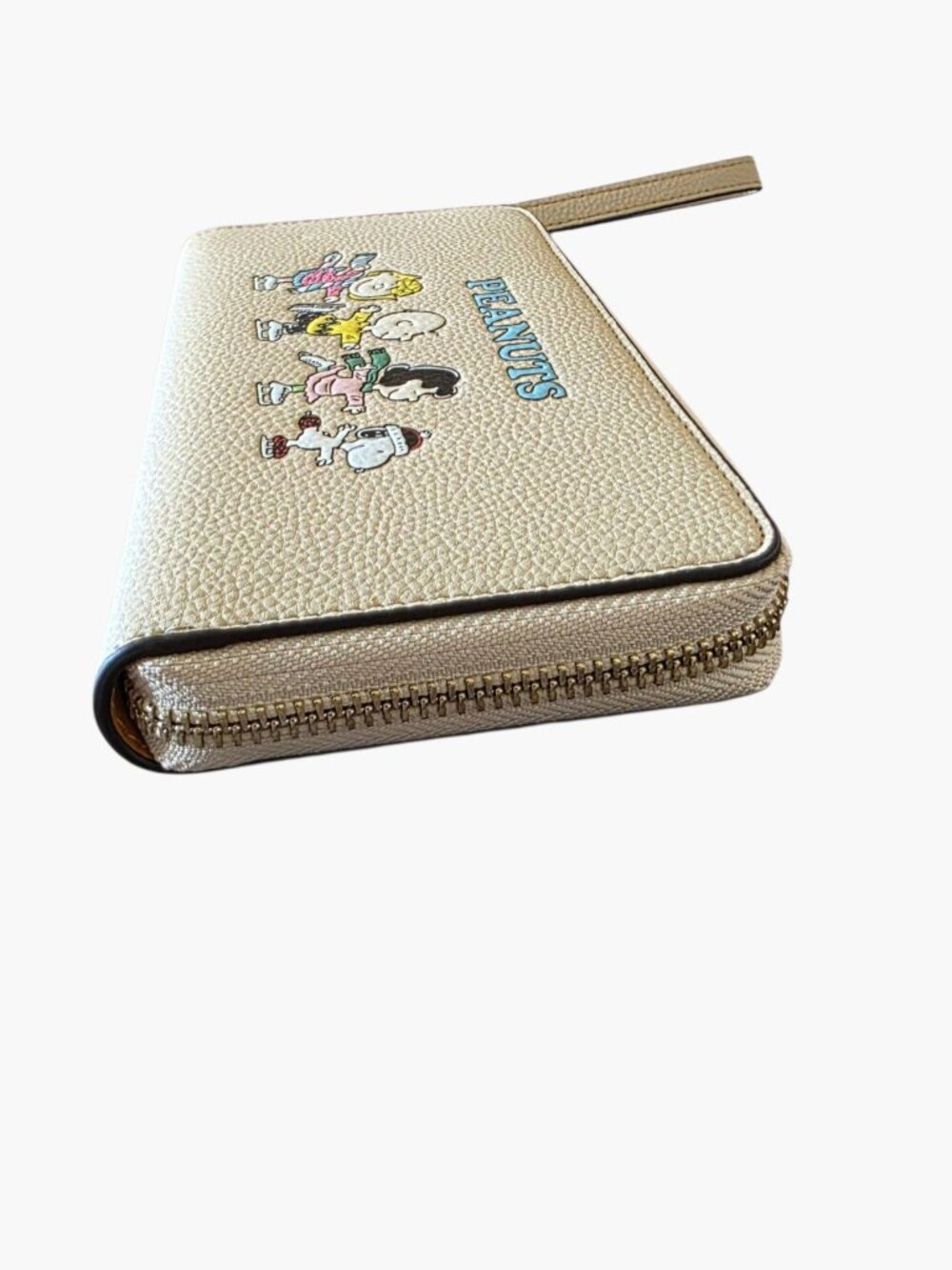 Coach x Peanuts Snoopy Long Zip Around Wallet Ivory Leather NWOT Wristlet - Picture 13 of 16